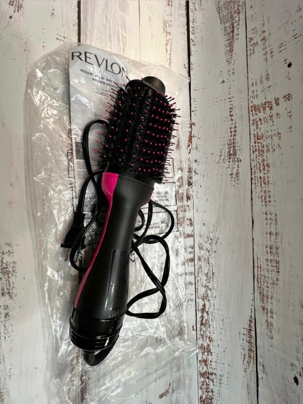 Revlon One-Step Hair Dryer & Volumizer Brush Black Pink NEW No Box